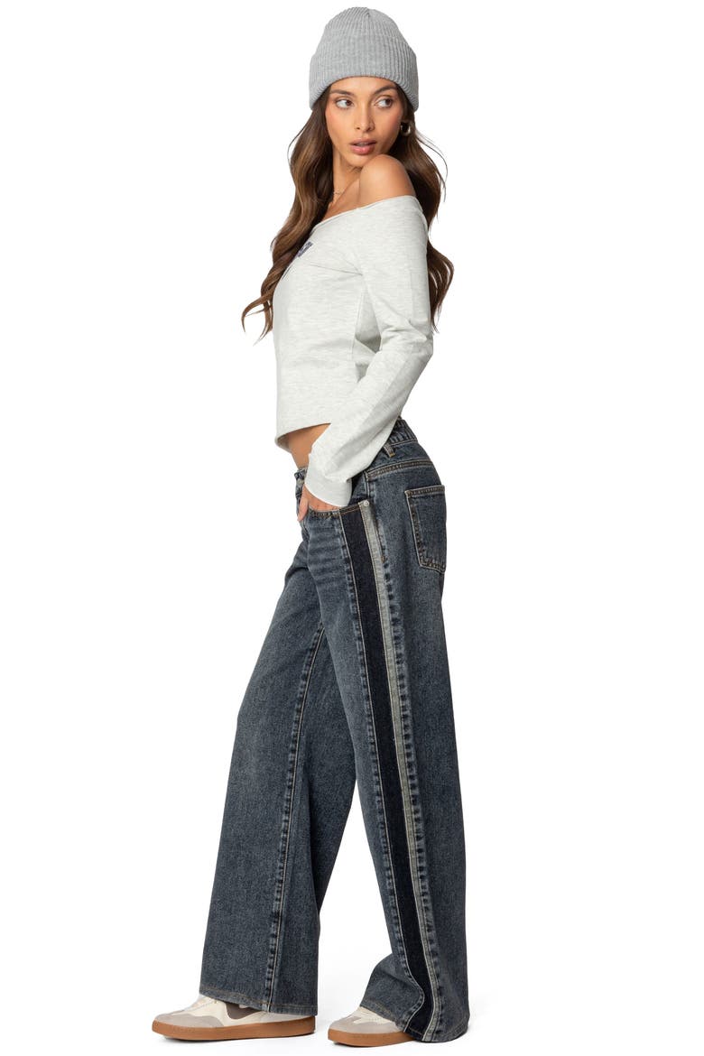 Ski Club Off the Shoulder Top, Alternate, color, GRAY-MELANGE