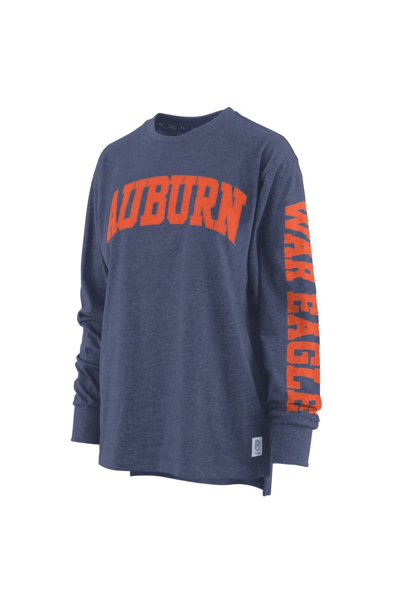 PRESSBOX Women's Pressbox Navy Auburn Tigers Plus Size Two-Hit Canyon Long Sleeve T-Shirt, Alternate, color,