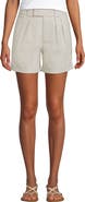 Lands' End Chino High Rise Pleated 7" Shorts