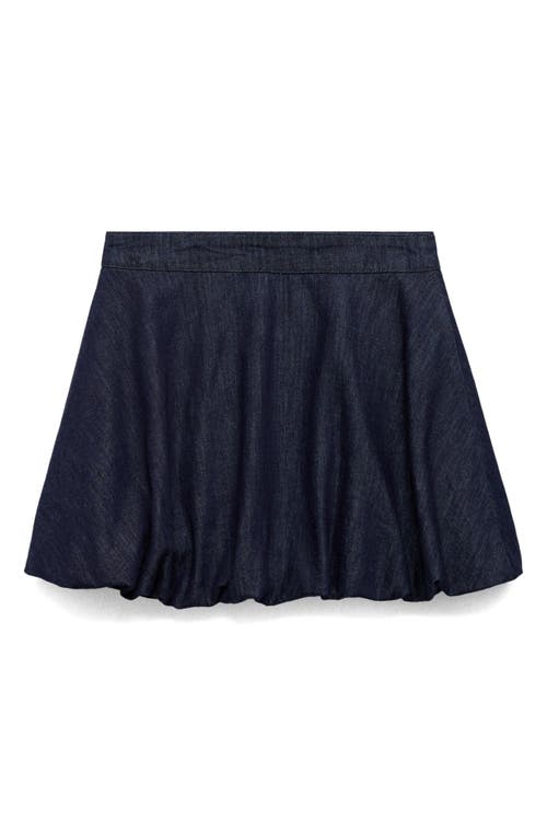 MANGO MANGO BUBBLE HEM DENIM MINISKIRT