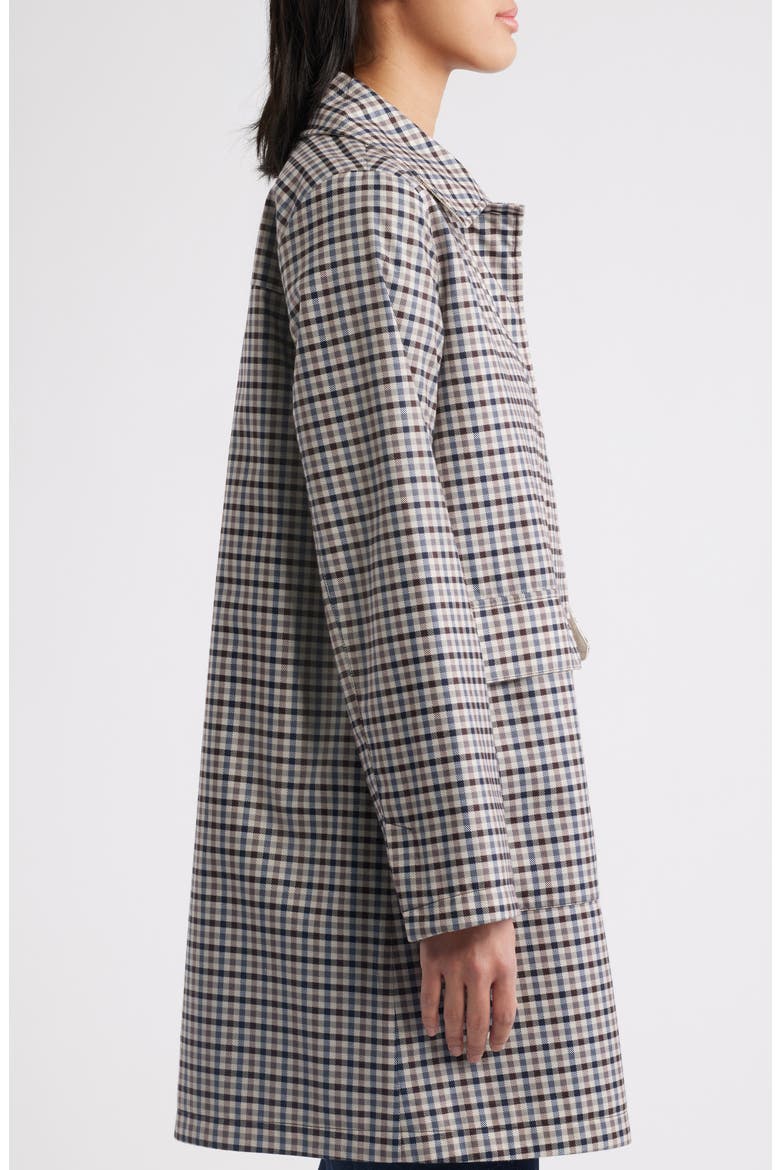 Check Flannel Trench Coat, Alternate, color, MINI TWILL PLAID PRINT FLANNEL