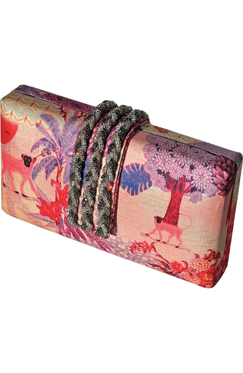 Simitri Printed Braid CLutch, Alternate, color, Faerie Pink