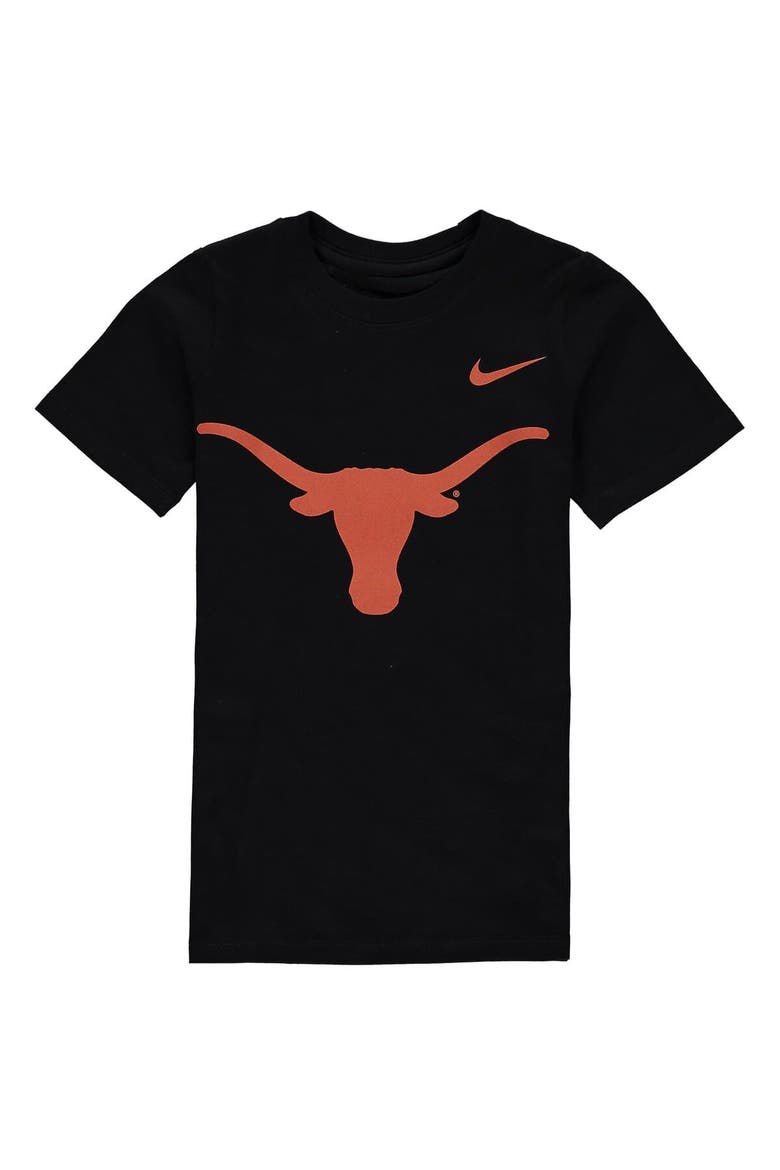 Preschool Nike Black Texas Longhorns Logo T-Shirt, Alternate, color, Black