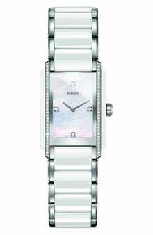 RADO Women's Integral Mother of Pearl & Diamond Bracelet Watch, 22.7mm