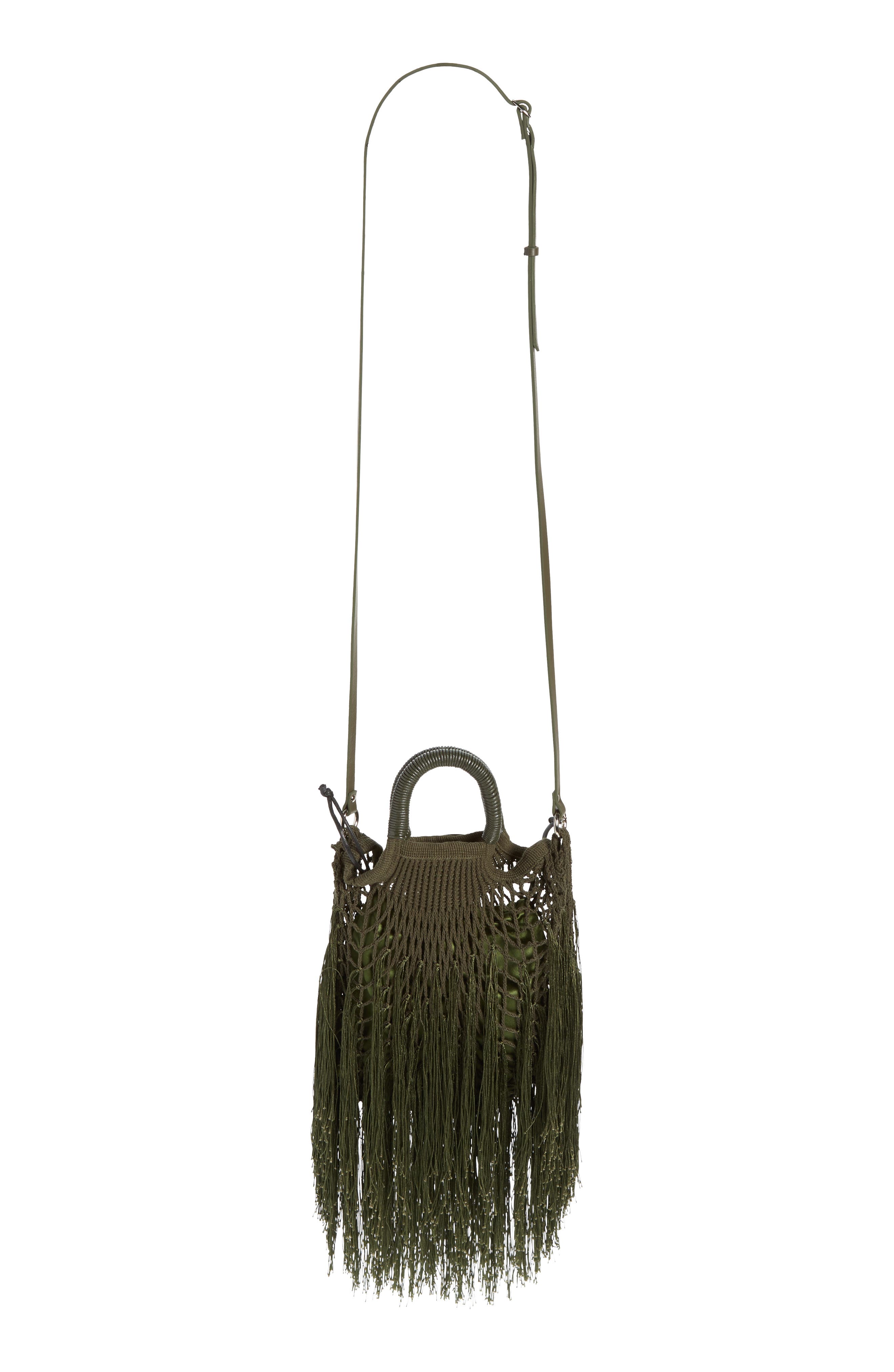 Petit Kouraj Mini Fringe Top Handle Bag, Alternate, color, 
