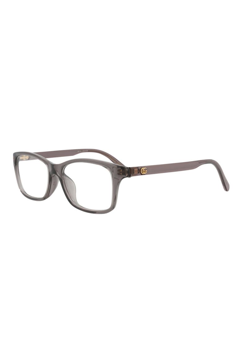 54mm Rectangular Optical Glasses, Alternate, color, GREY GREY TRANSPARENT