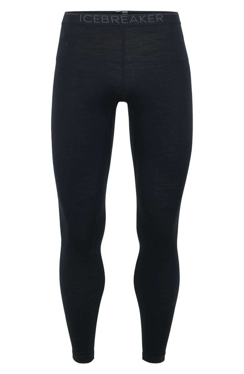 Icebreaker Oasis Slim Wool Jersey Base Layer Leggings, Alternate, color, 
