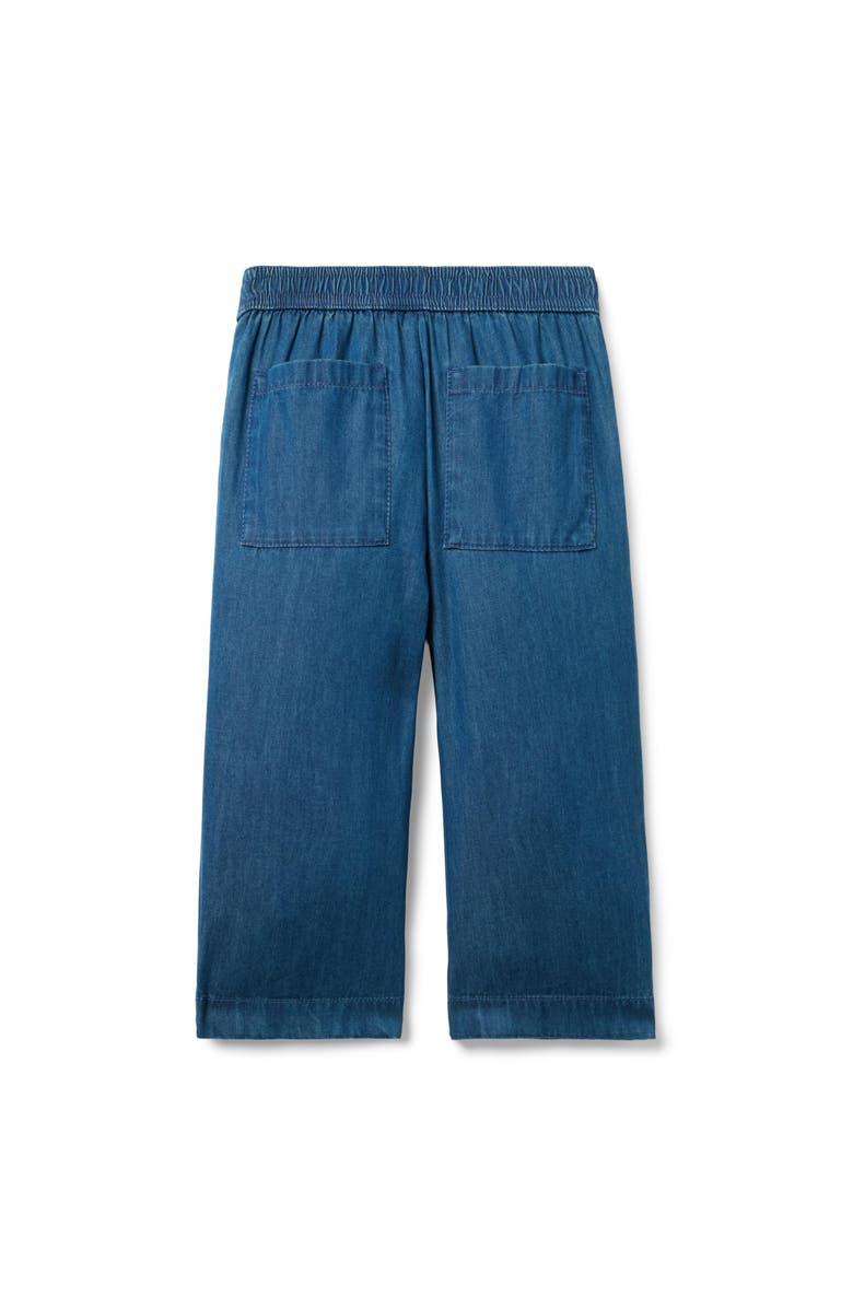 Janie and Jack Chambray Wide Leg Pull-On Pant, Alternate, color, Blue