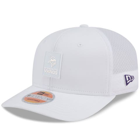 Men's New Era White Minnesota Vikings 2025 Sideline  9SEVENTY Trucker Adjustable Hat