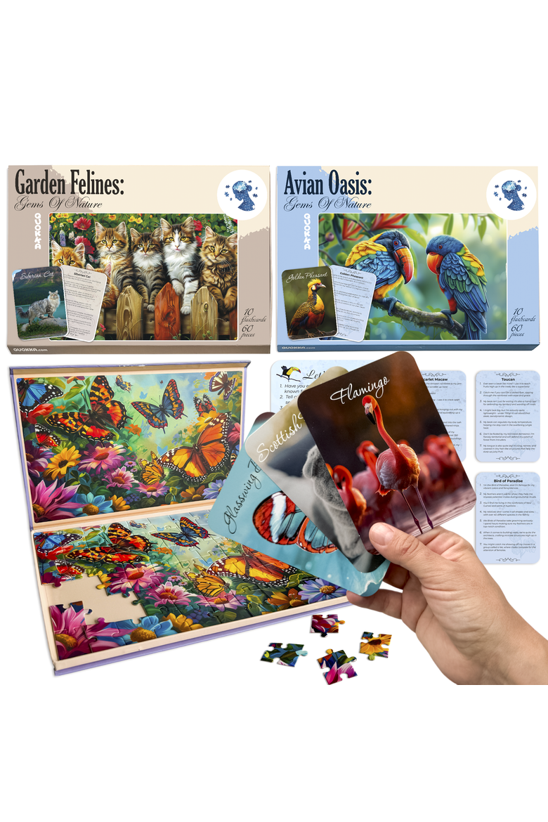 60 Piece Large Jigsaw Puzzles Set for Seniors whith Dementia, Main, color, Nature