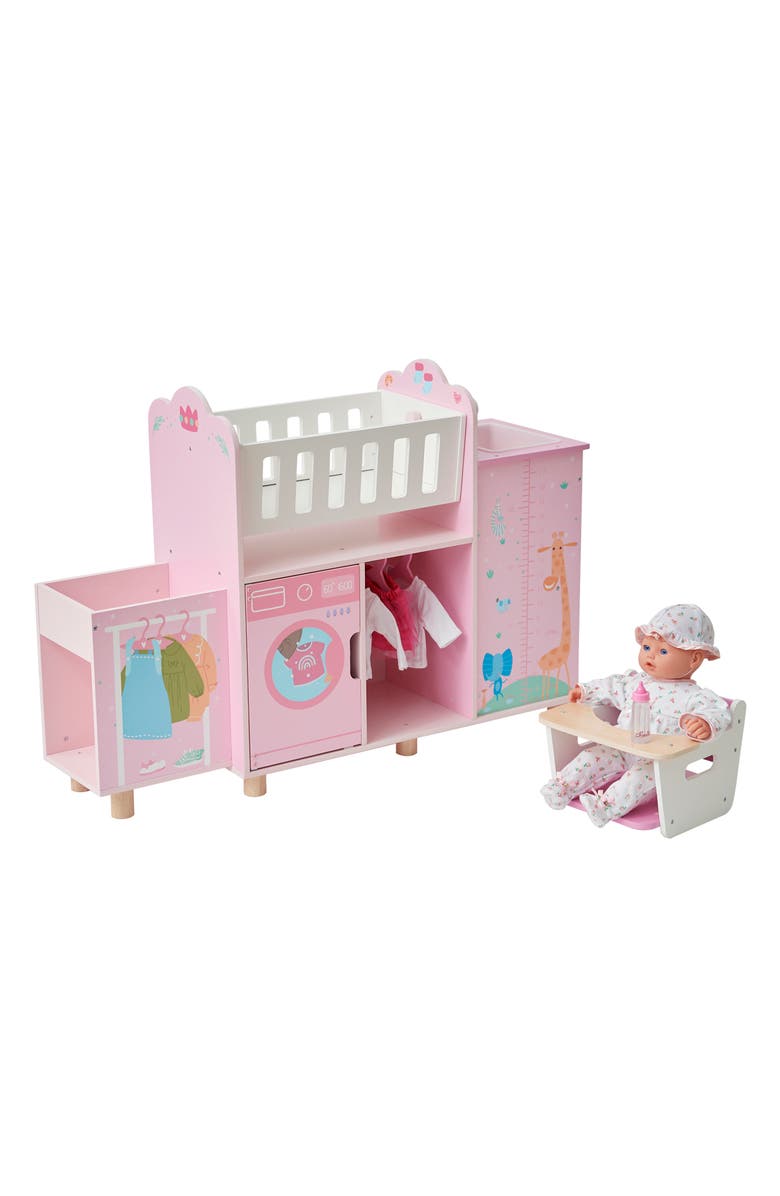Teamson Kids Olivia's World 6-in-1 Doll Nursery Playset, Alternate, color, Baby Pink