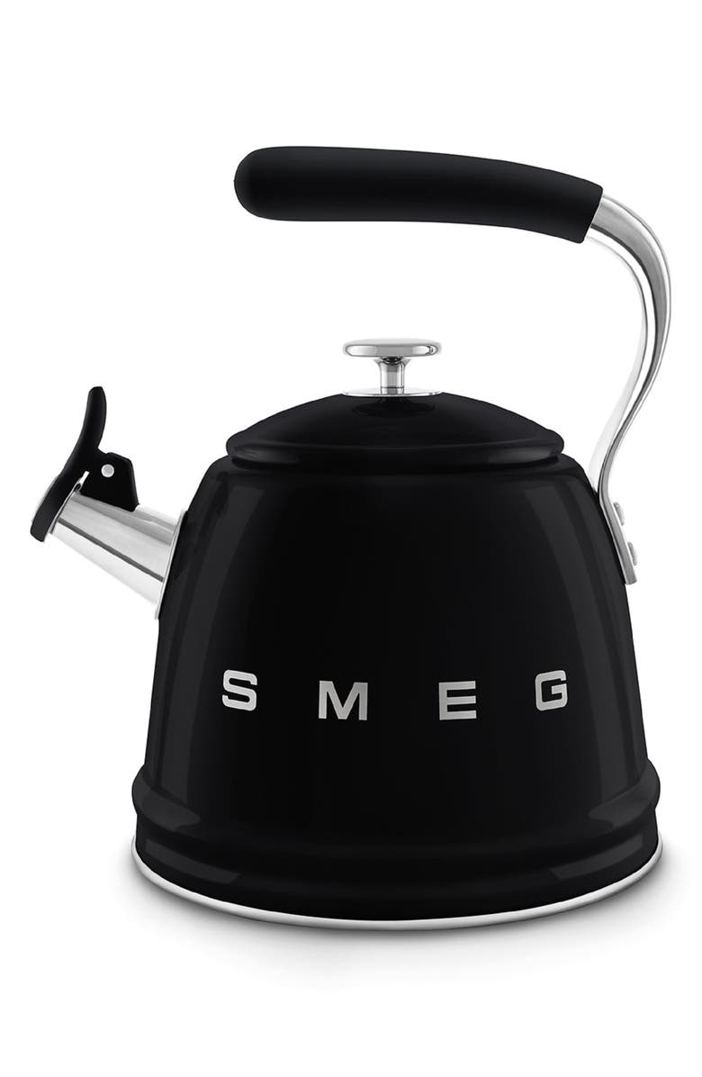 smeg Whistling Kettle, Alternate, color, Black