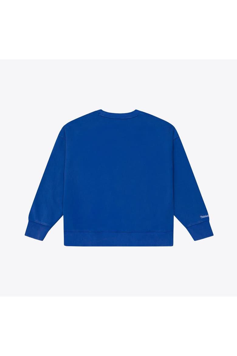 Women's Mitchell & Ness Royal Seattle Seahawks Core Essentials Micro Logo Fleece Sweatshirt, Alternate, color, Royal