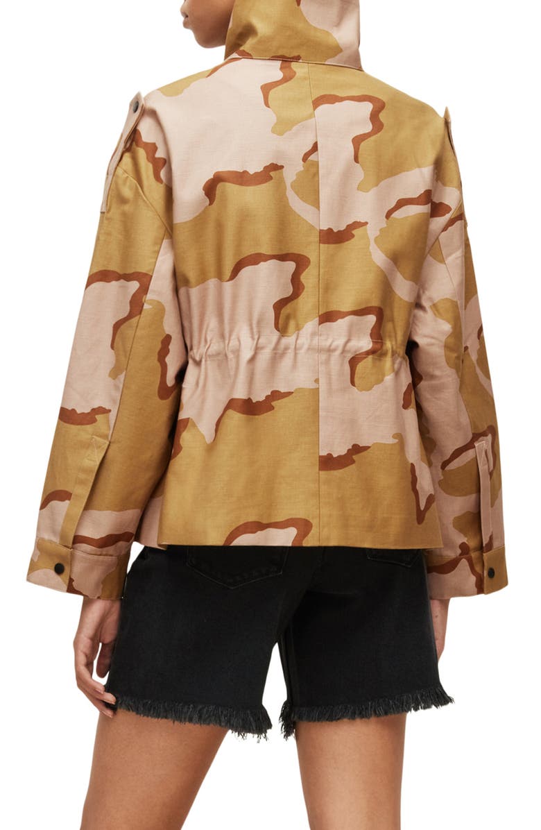 AllSaints Katey Camo Jacket, Alternate, color,