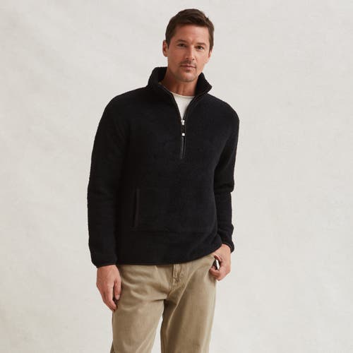Kashwere Apparel Unisex 1/2 Zip Pullover Sweater In Black