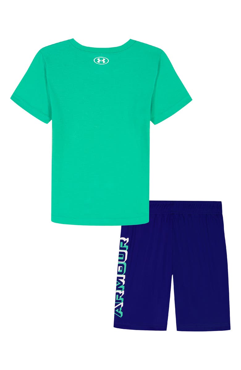 Under Armour Kids' Dimension Core Graphic T-Shirt & Shorts Set, Alternate, color, Green Mode