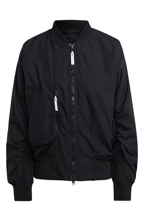 Ruched Bomber Jacket