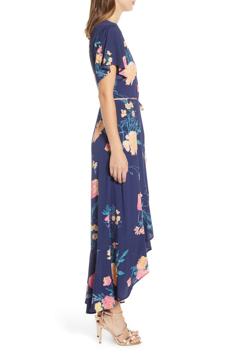 Long Languid Dress, Alternate, color, NAVY PEACOAT ROMANTIC BLOOMS