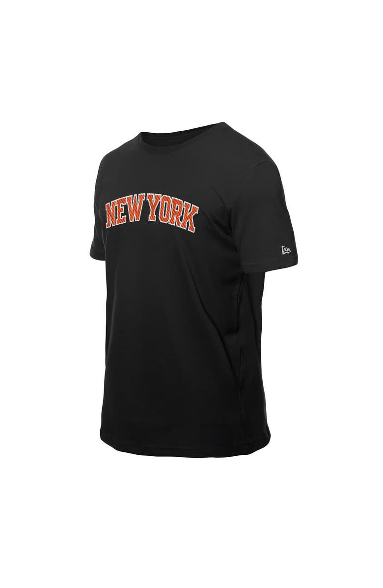New Era Men's New Era  Black New York Knicks Premium Wordmark T-Shirt, Alternate, color, Black