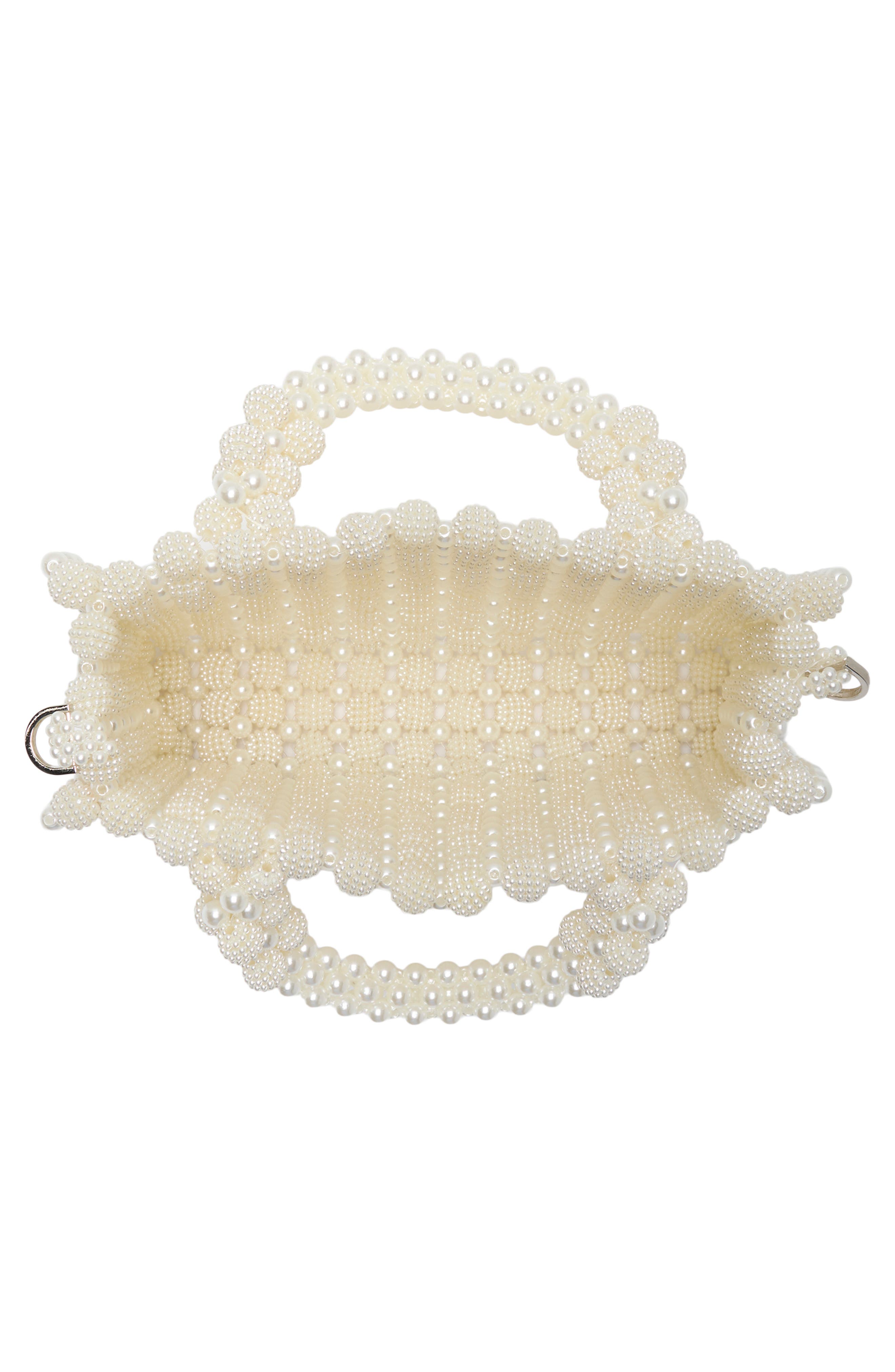 Sally Imitation Pearl Top Handle Bag, Alternate, color, IVORY