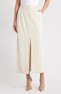 French Connection Harry Suiting Slit Maxi Skirt