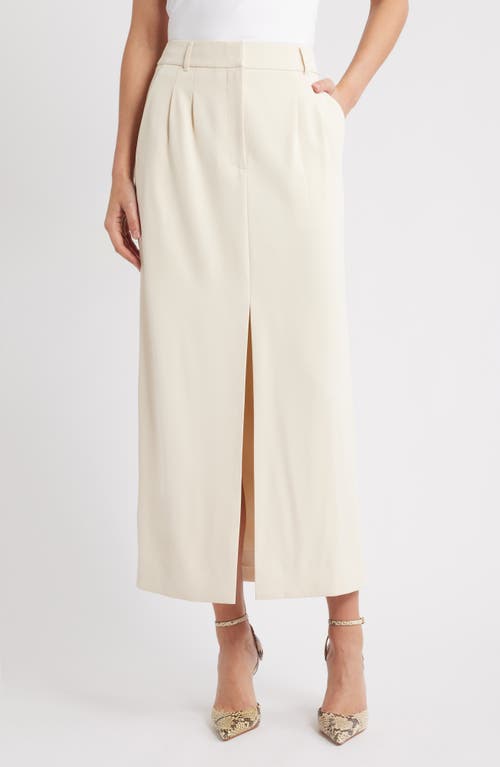 French Connection Harry Suiting Slit Maxi Skirt in Classic Cream at Nordstrom, Size 6