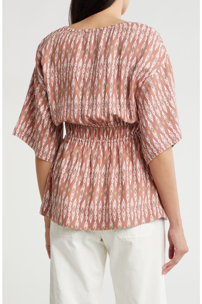 Renae Split Neck Top, Alternate, color, CANYON ROSE MULTI