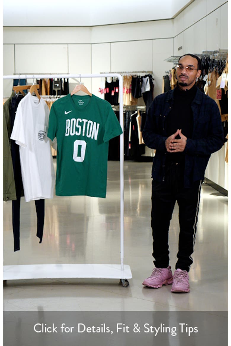 Men's Nike Jayson Tatum Kelly Green Boston Celtics Icon 2022/23 Name & Number T-Shirt video