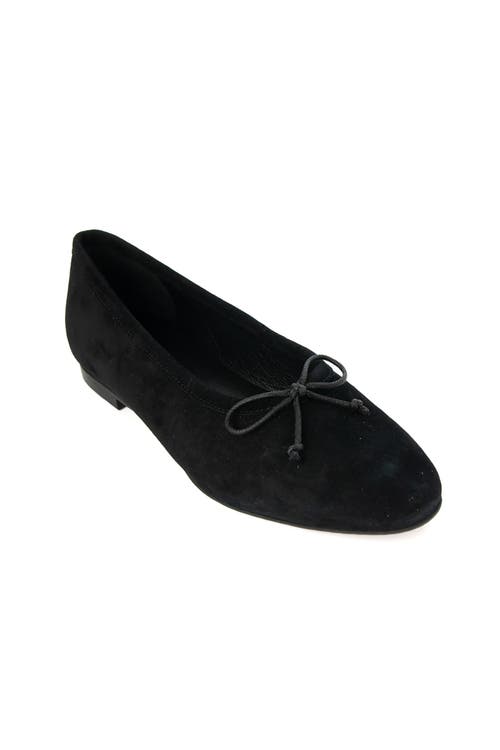 Menina Step Amelie Leather Ballet Flat In Black