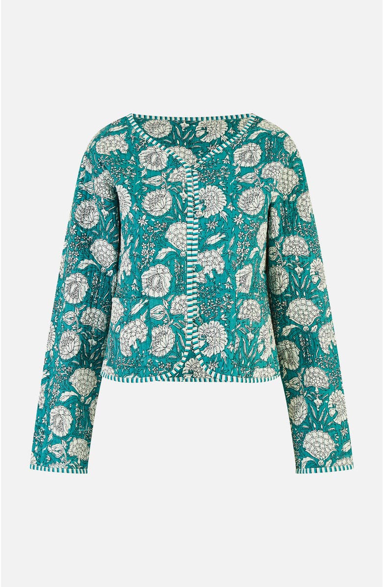 Yumi Floral Patchwork Reversible Jacket, Alternate, color, Green