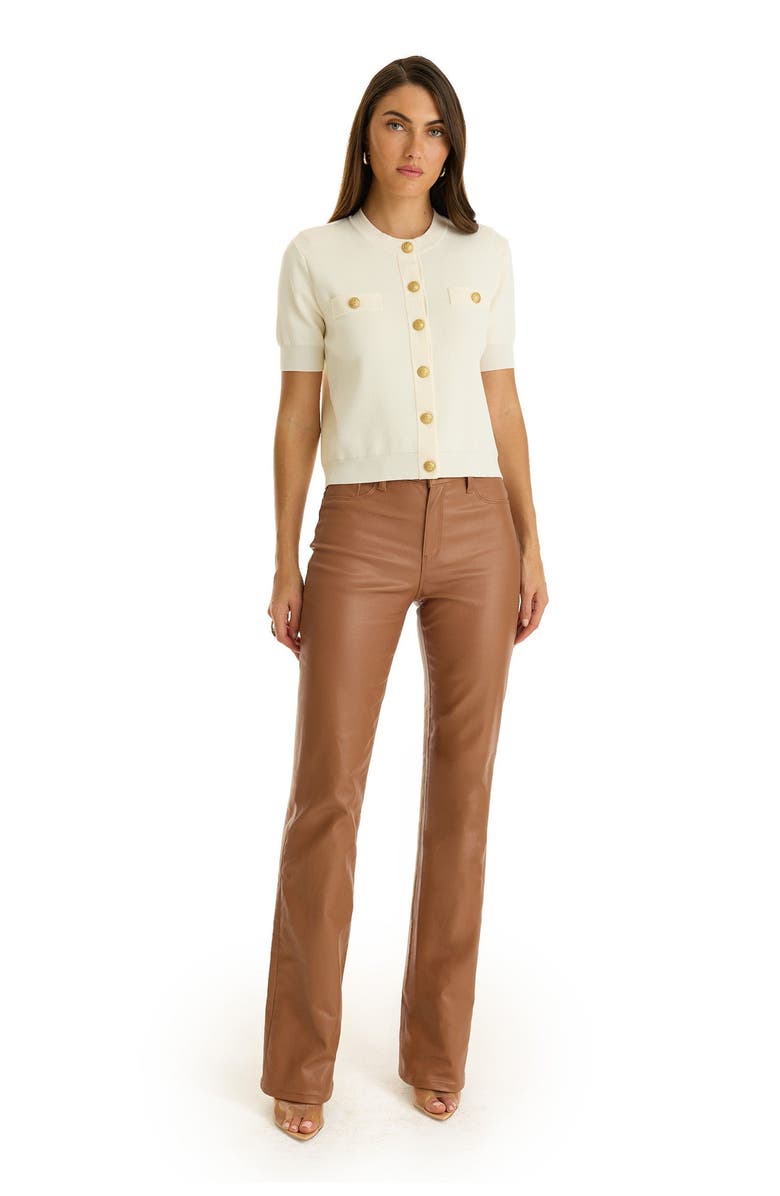 The Noli Shop Bonnie Knit Cardigan Top, Alternate, color, Pearl