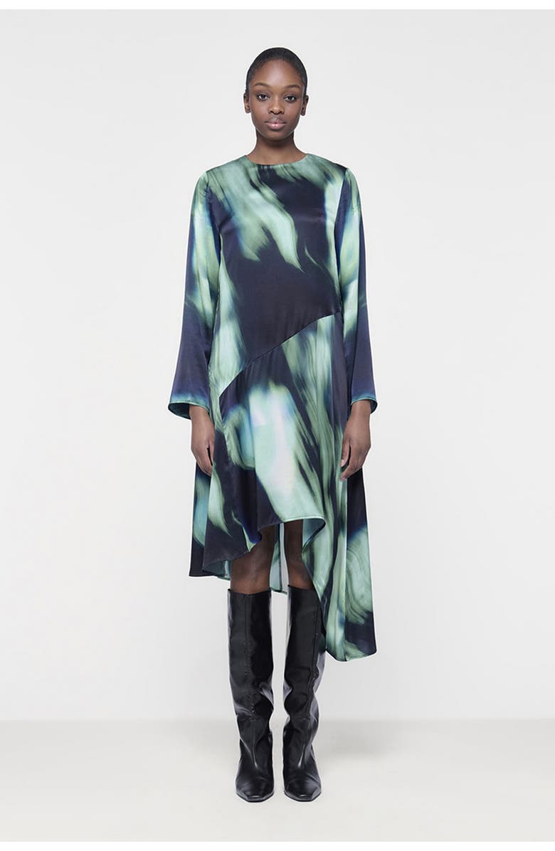 Leem Printed Paneled Dress, Alternate, color, Green