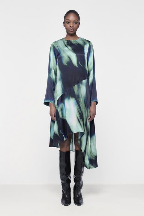 Printed Paneled Dress