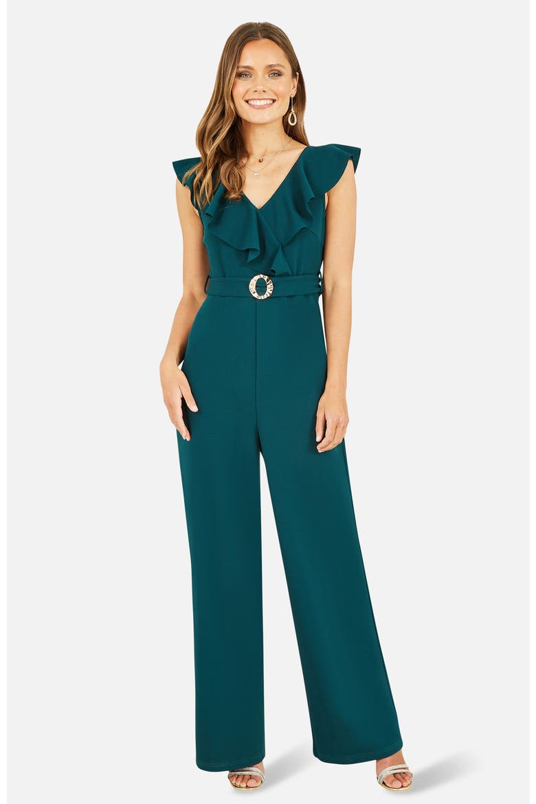 Sleeveless V-Neck Jumpsuit, Main, color, Green