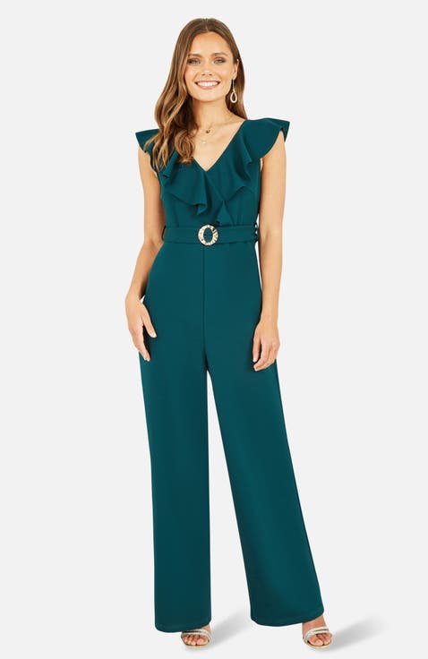 Sleeveless V Neck Jumpsuit