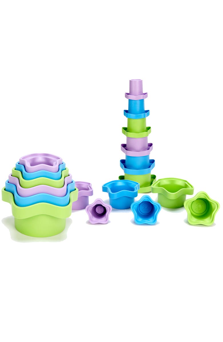 Green Toys My First Stacking Cups, Alternate, color, Multicolored