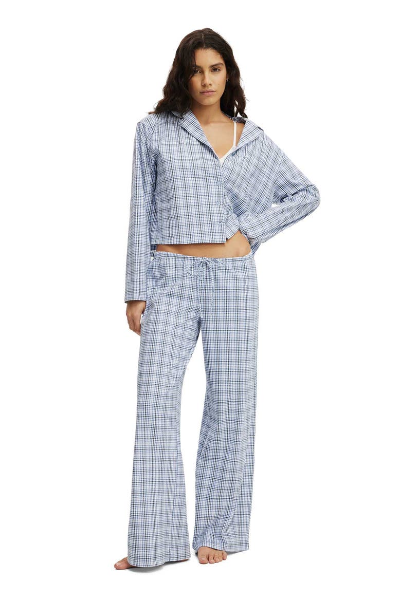 Women's Dreamy Soft Boxy Button Down Shirt, Alternate, color, Isla Micro Check Daydream