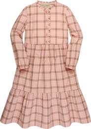 Hope & Henry Baby Girls' Organic Tiered Ruffle Neck Dress, Infant