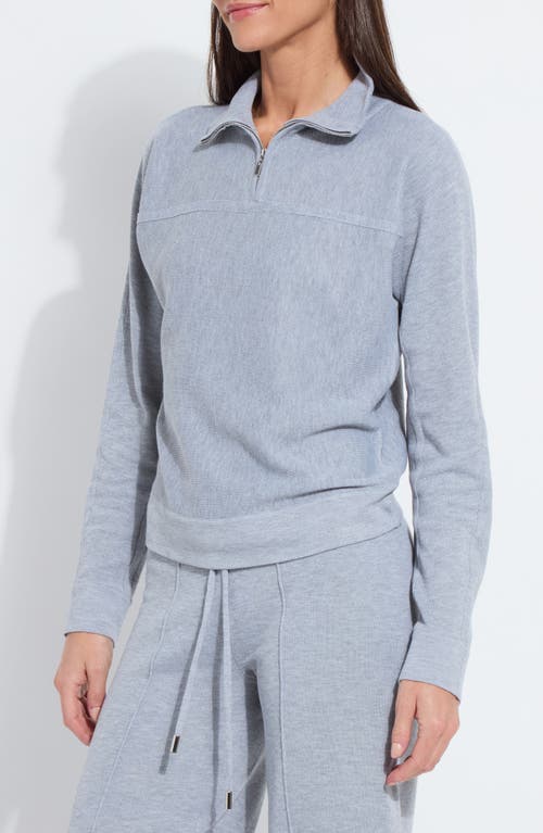 Lyssé Lysse Viola Knit Half Zip Lounge Sweatshirt In Gray