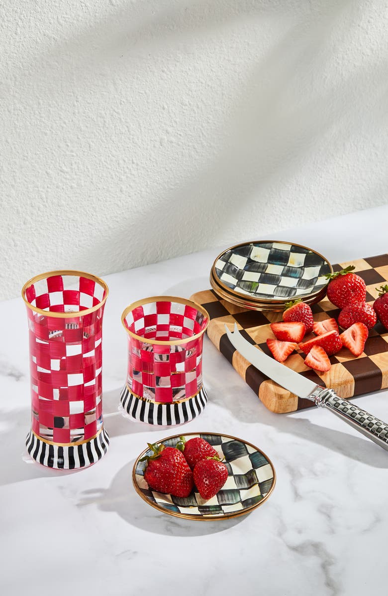 MACKENZIE CHILDS Set of 2 Carnival Fuchsia Tumblers, Alternate, color, 