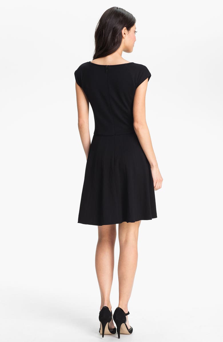 Eliza J Pleated Fit & Flare Dress, Alternate, color, 