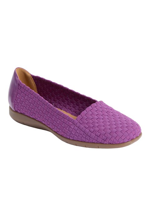 The Bethany Stretch Woven Slip On Flat (Wide Widths Available)