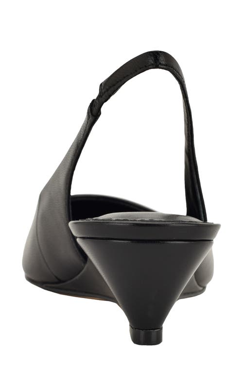 Calvin Klein Mavalyn Slingback Pointed Toe Wedge Pump In Black