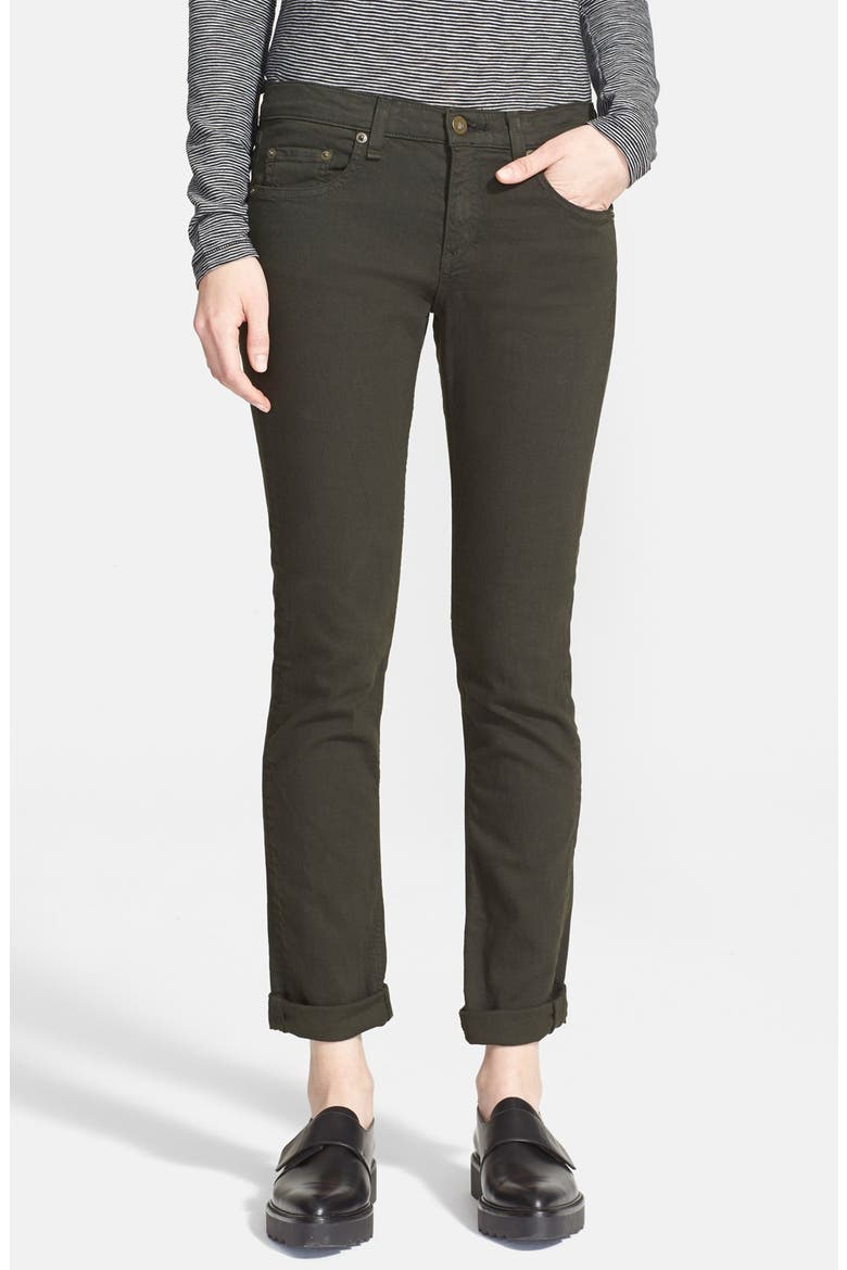 The Dre Slim Fit Boyfriend Jeans, Main, color, AGED DARK OLIVE