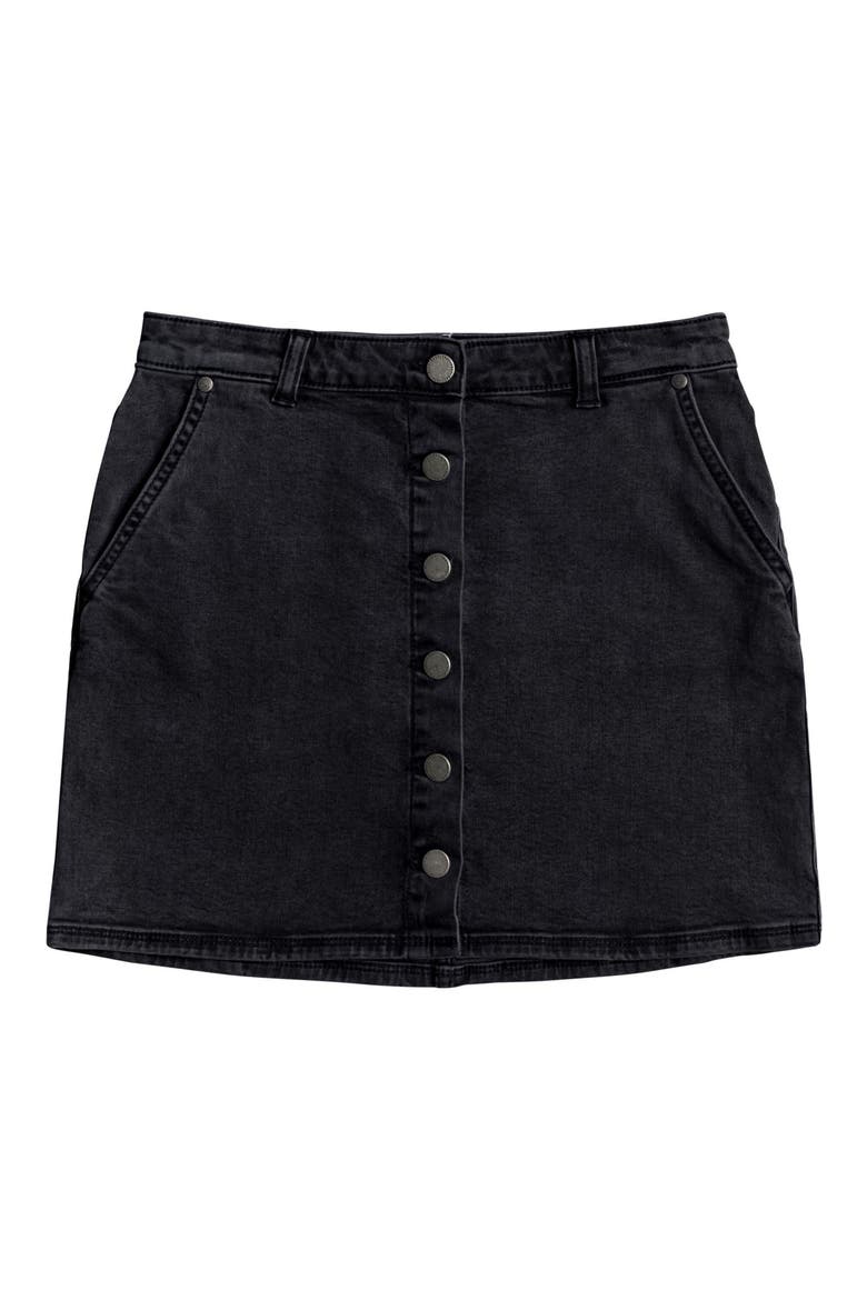 Wild Young Spirit Denim Miniskirt, Alternate, color, ANTHRACITE