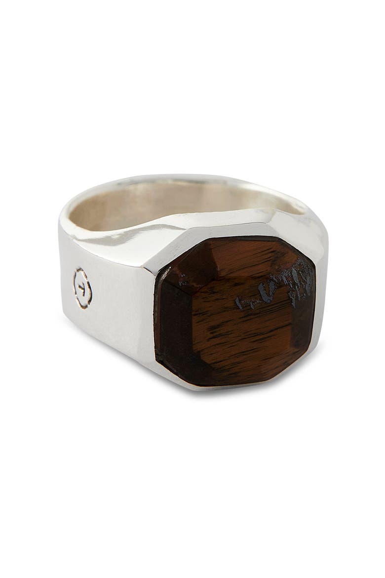 Brown Tiger Eye Silver Ring, Main, color, Brown Tiger Eye