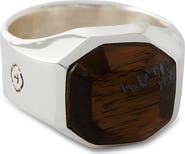 TORRELA Brown Tiger Eye Silver Ring