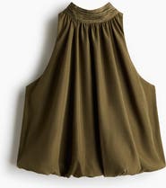 H&M Bubble-hem Halterneck Top
