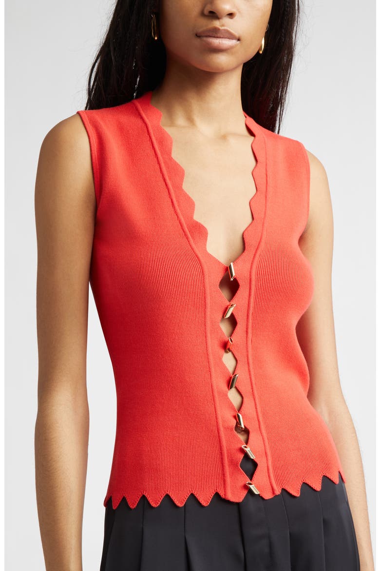 Bec Rib Sweater Vest, Alternate, color, CRIMSON