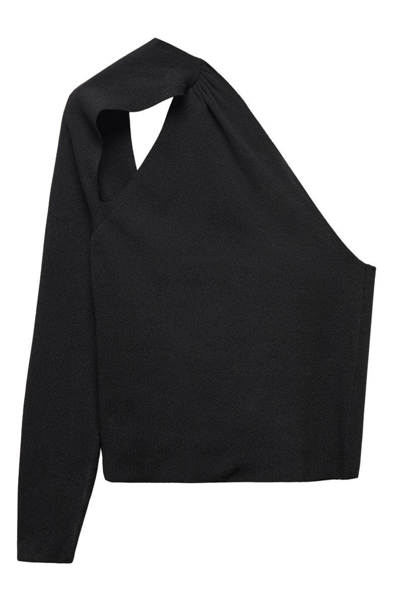 MANGO Asymmetric Cutout Knit Top, Alternate, color, 
